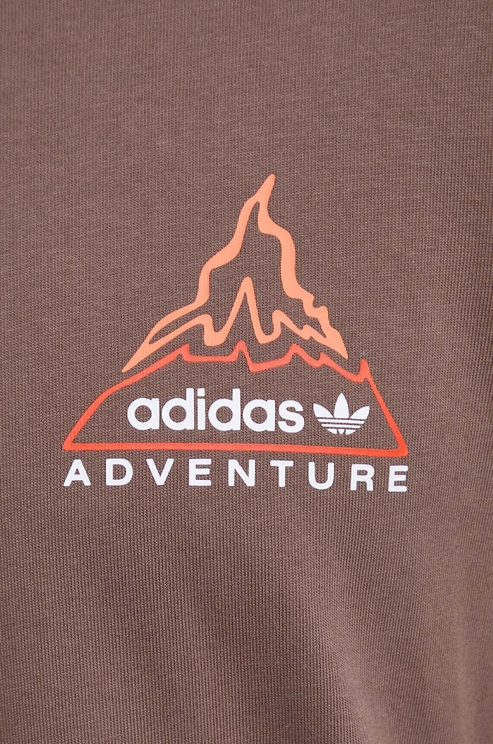 adidas Originals longsleeve bawełniany IL5172 brązowy