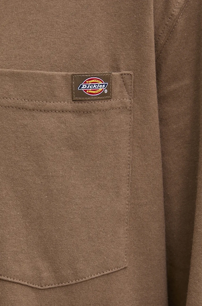 Pamučna majica dugih rukava Dickies DK0A4YGHBLK1 smeđa