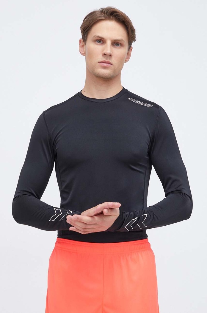 Majica dugih rukava za trening Hummel Topaz crna 221752