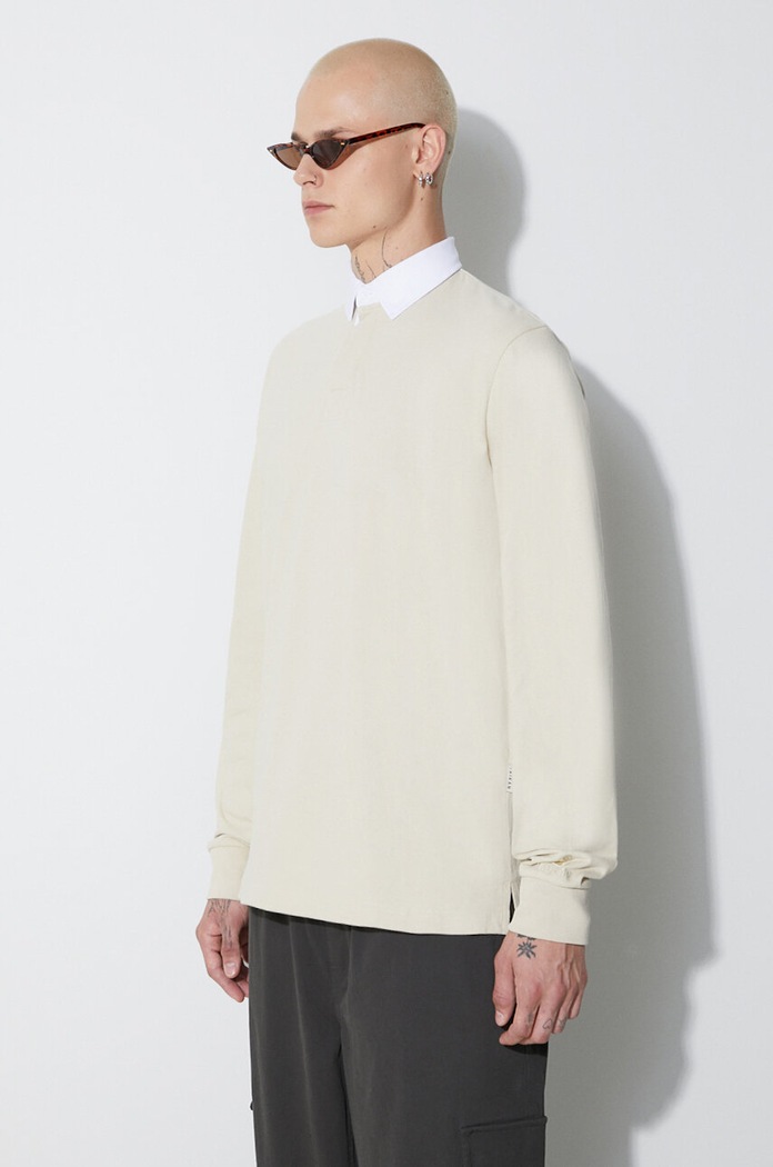Taikan cotton longsleeve top L/S Polo Shirt beige TK0007.CRM