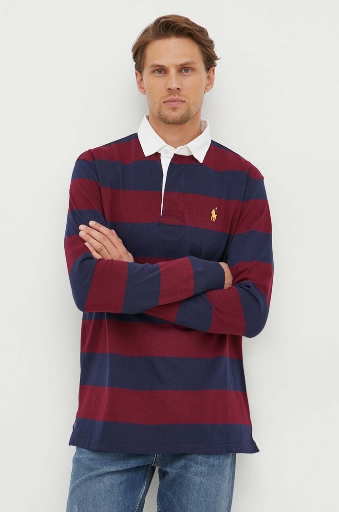 Polo Ralph Lauren Τοπ μακρυμάνικο ανδρικό βαμβακερό 710717116 σκούρο μπλε SS26