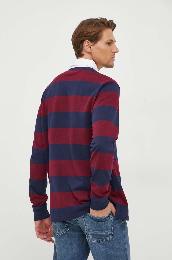 Ρούχα Polo Ralph Lauren Τοπ μακρυμάνικο ανδρικό βαμβακερό 710717116 σκούρο μπλε