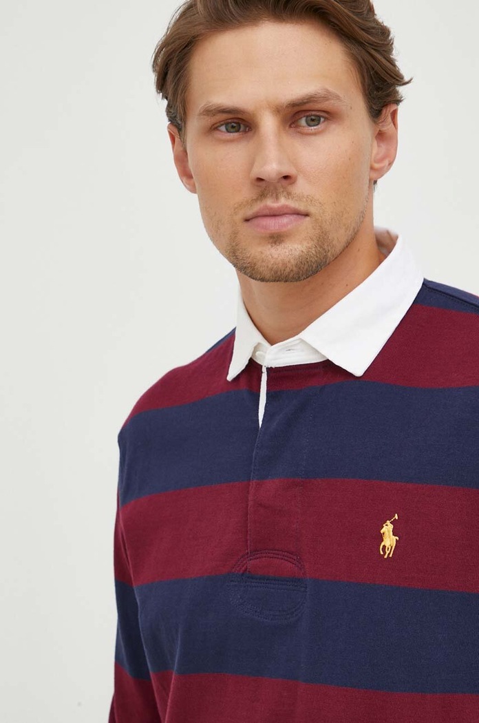 Polo Ralph Lauren Τοπ μακρυμάνικο ανδρικό βαμβακερό σκούρο μπλε 710717116