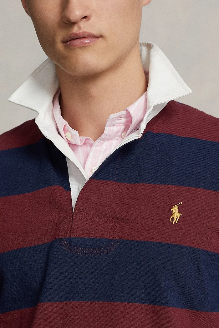 Polo Ralph Lauren longsleeve męski bawełniany granatowy 710717116