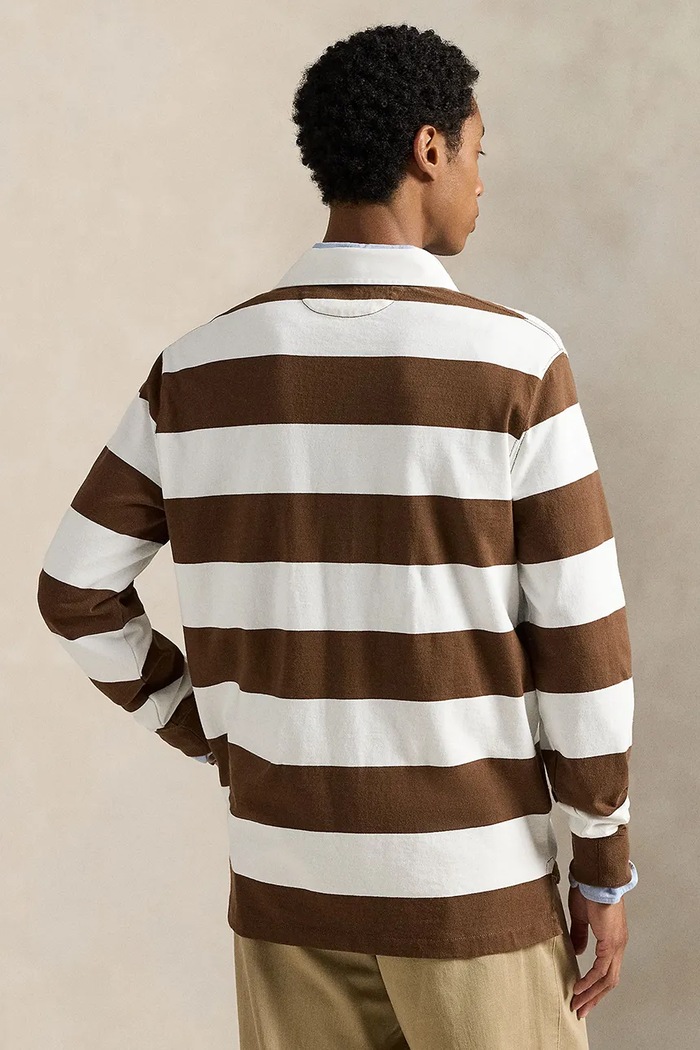 Polo Ralph Lauren μακρυμάνικο Ανδρικό βαμβακερό 710717116 καφέ SS26