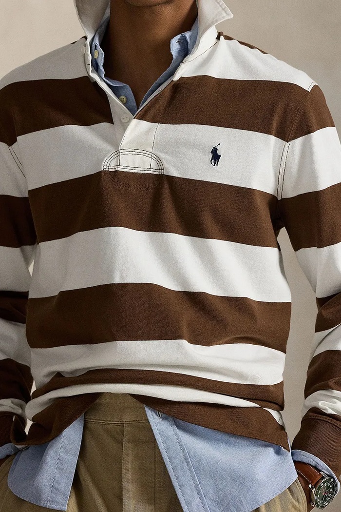 Polo Ralph Lauren μακρυμάνικο Ανδρικό βαμβακερό καφέ 710717116