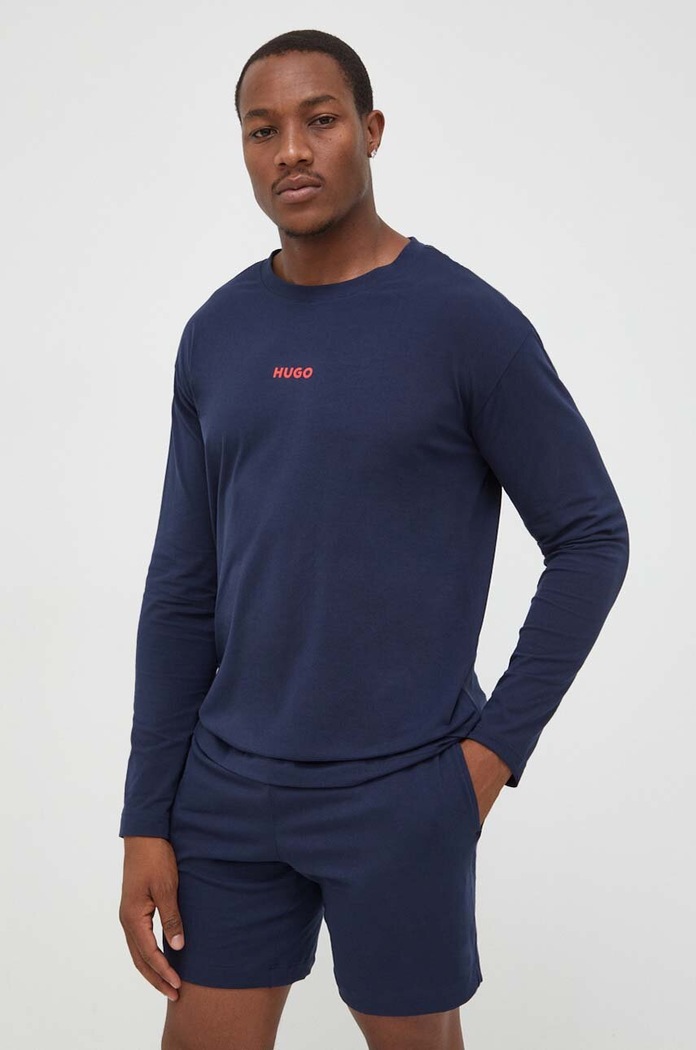 HUGO longsleeve lounge 50502399 bleumarin SS24