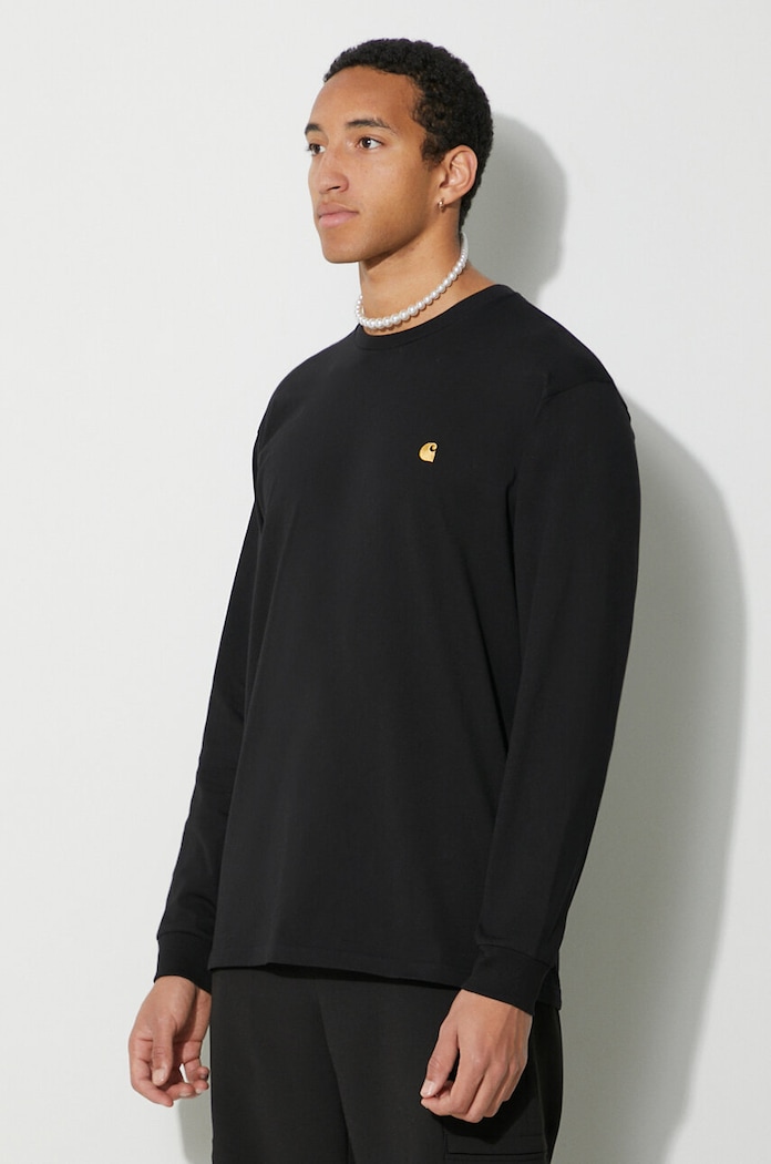 Хлопковый лонгслив Carhartt WIP чёрный I026392.00FXX