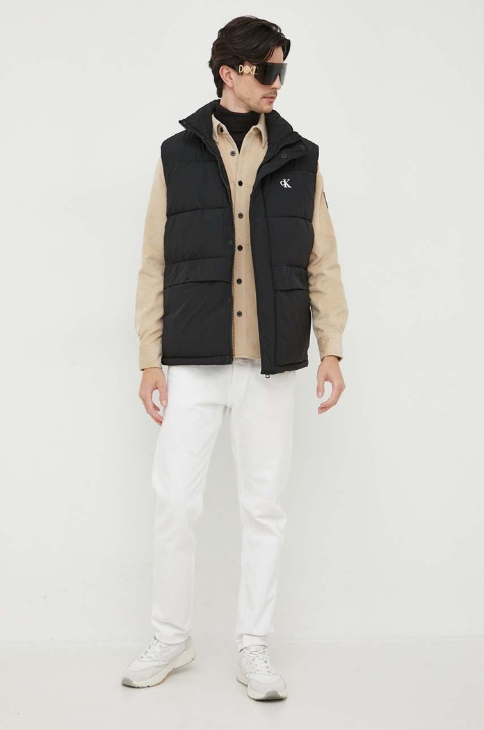 Tričko s dlhým rukávom Calvin Klein Jeans J30J324003 čierna AW23