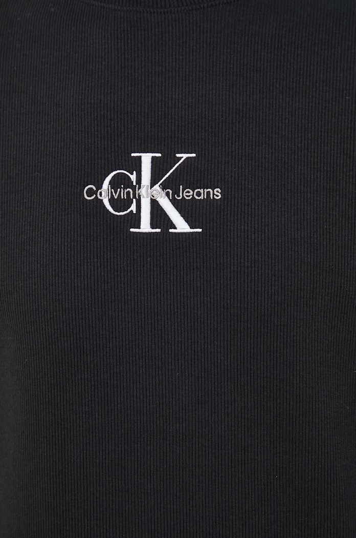 Tričko s dlhým rukávom Calvin Klein Jeans J30J324003 čierna