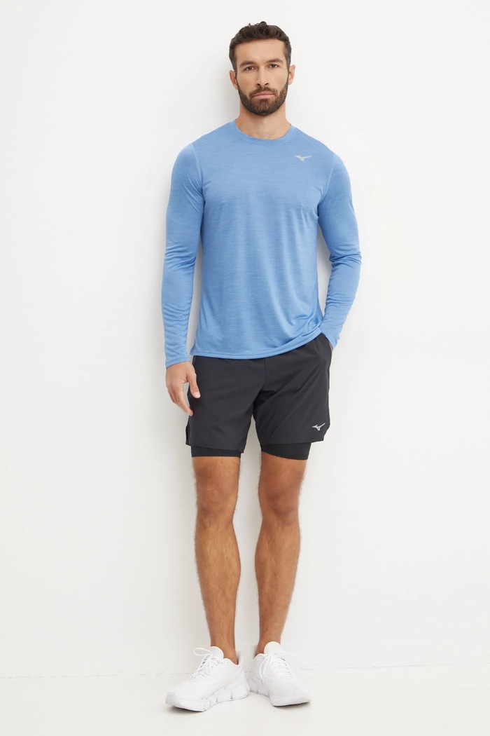 Mizuno longsleeve do biegania Impulse Core J2GAA520 niebieski AW24