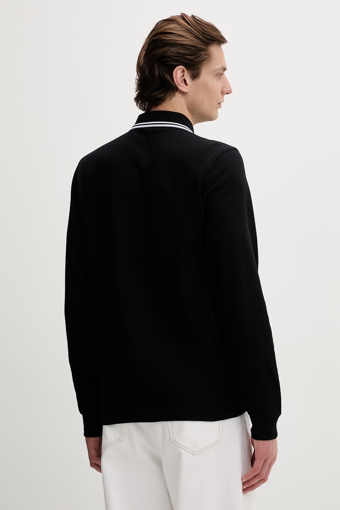 Îmbrăcăminte Fred Perry longsleeve din bumbac M3636.350 negru