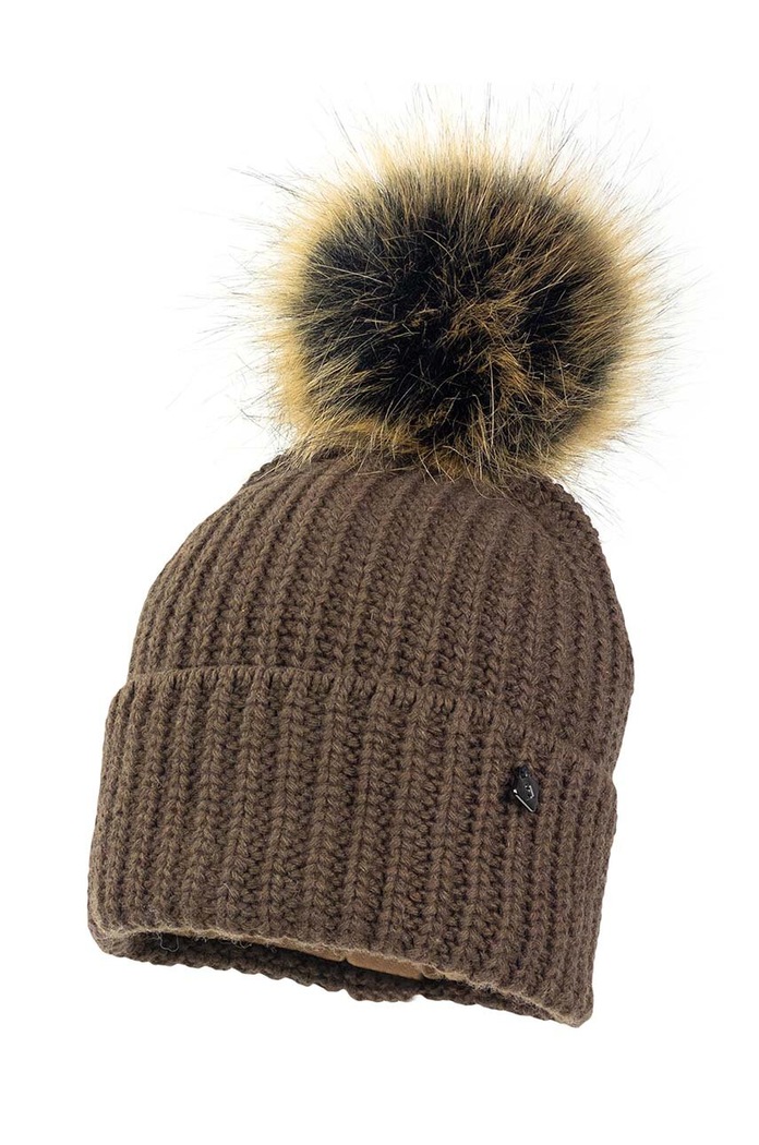 Jamiks czapka z domieszką wełny dziecięca COLD II COLD.II.Nakyci.JZG216.B brązowy AW23