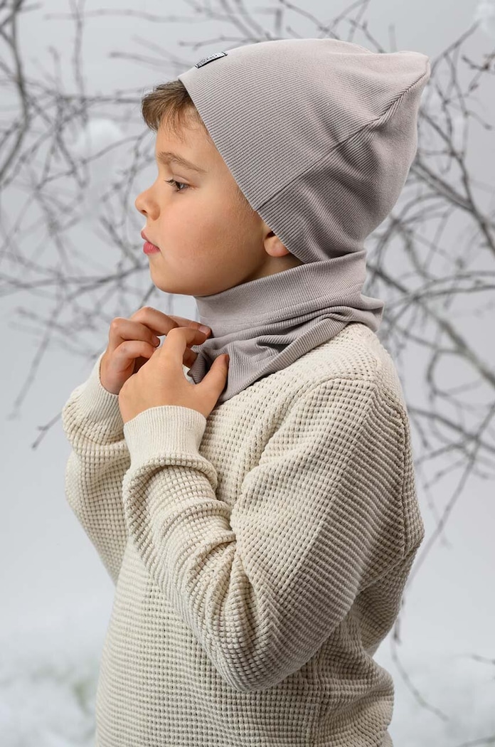 Detská čiapka Jamiks GUDRUN GUDRUN.Nakycie.JZG239.B sivá AW23