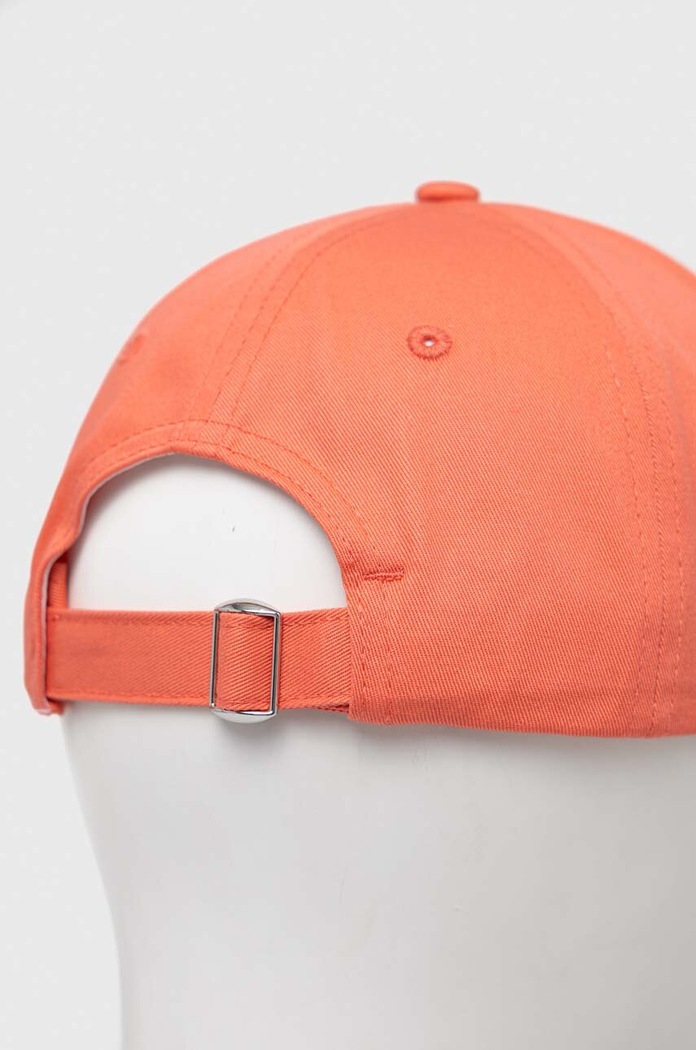Bombažna bejzbolska kapa Tommy Jeans oranžna AW0AW14990
