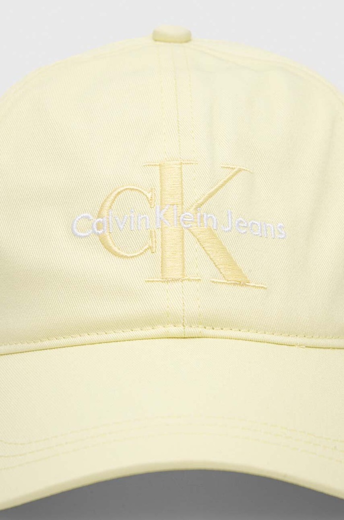 Doplňky Bavlněná baseballová čepice Calvin Klein Jeans K60K610280 žlutá