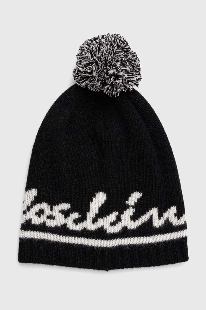Moschino gyapjú sapka mintás fekete M2947.65367