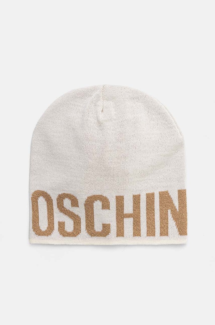 Μάλλινο σκουφί Moschino μαλλί μπεζ M2997.65165
