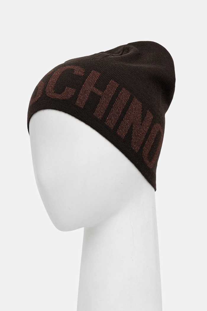 Moschino čiapka dámska s prímesou vlny M2997.65165 hnedá AW25