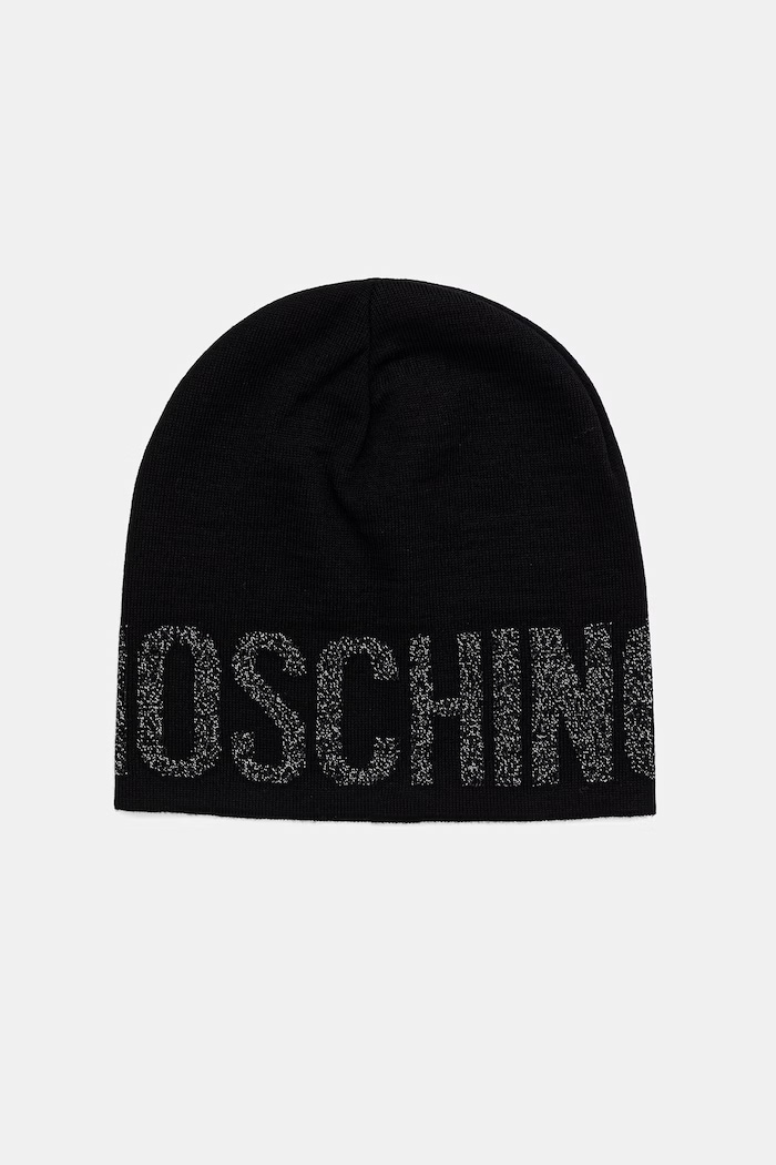 Moschino čiapka dámska s prímesou vlny čierna M2997.65165