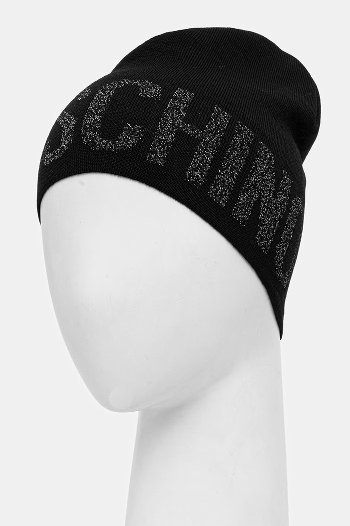 Doplnky Moschino čiapka dámska s prímesou vlny M2997.65165 čierna