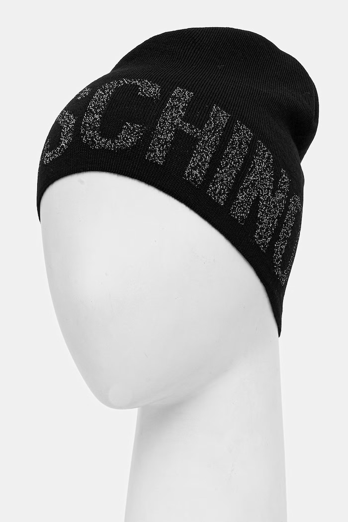 Doplnky Moschino čiapka dámska s prímesou vlny M2997.65165 čierna