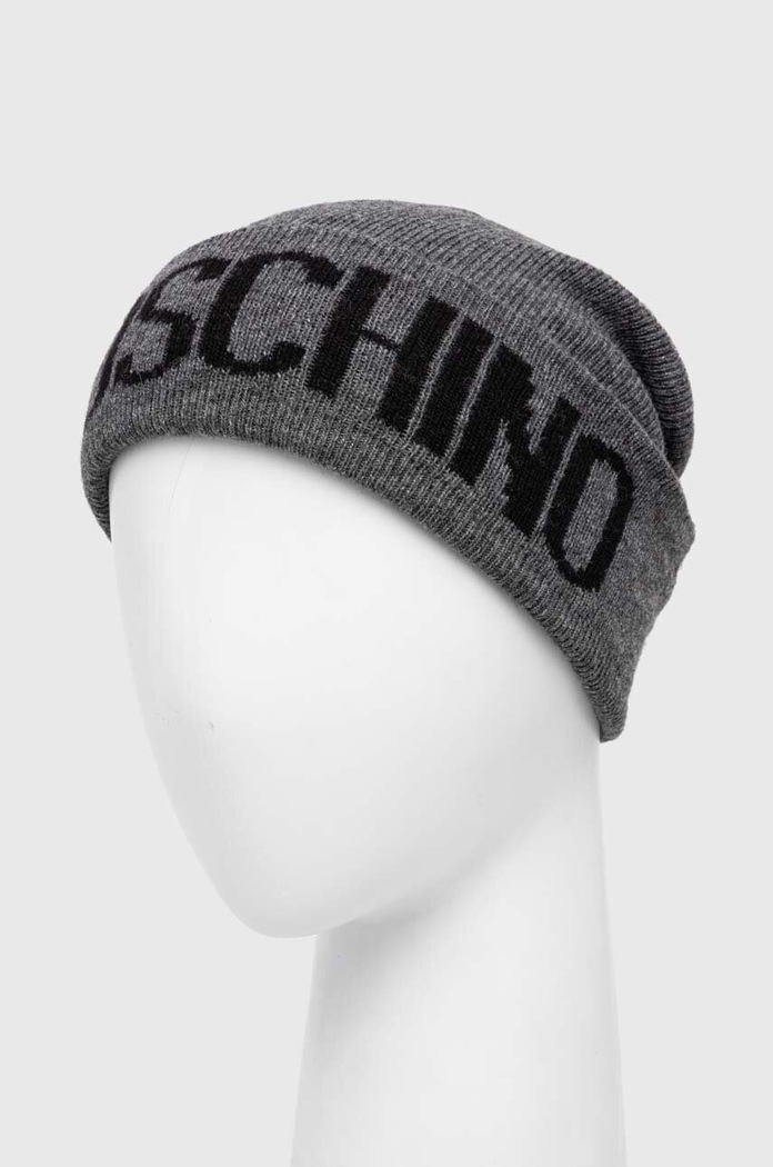 Moschino Caciula de lana M5672.60091 gri AW23