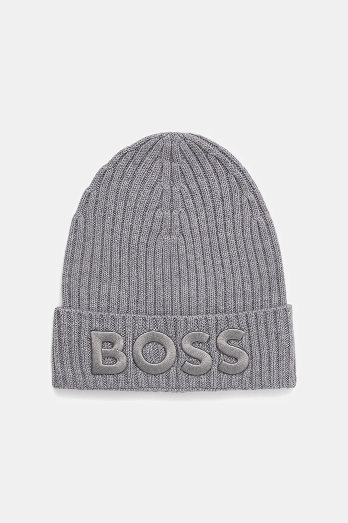 BOSS gyapjú sapka szürke 50497815