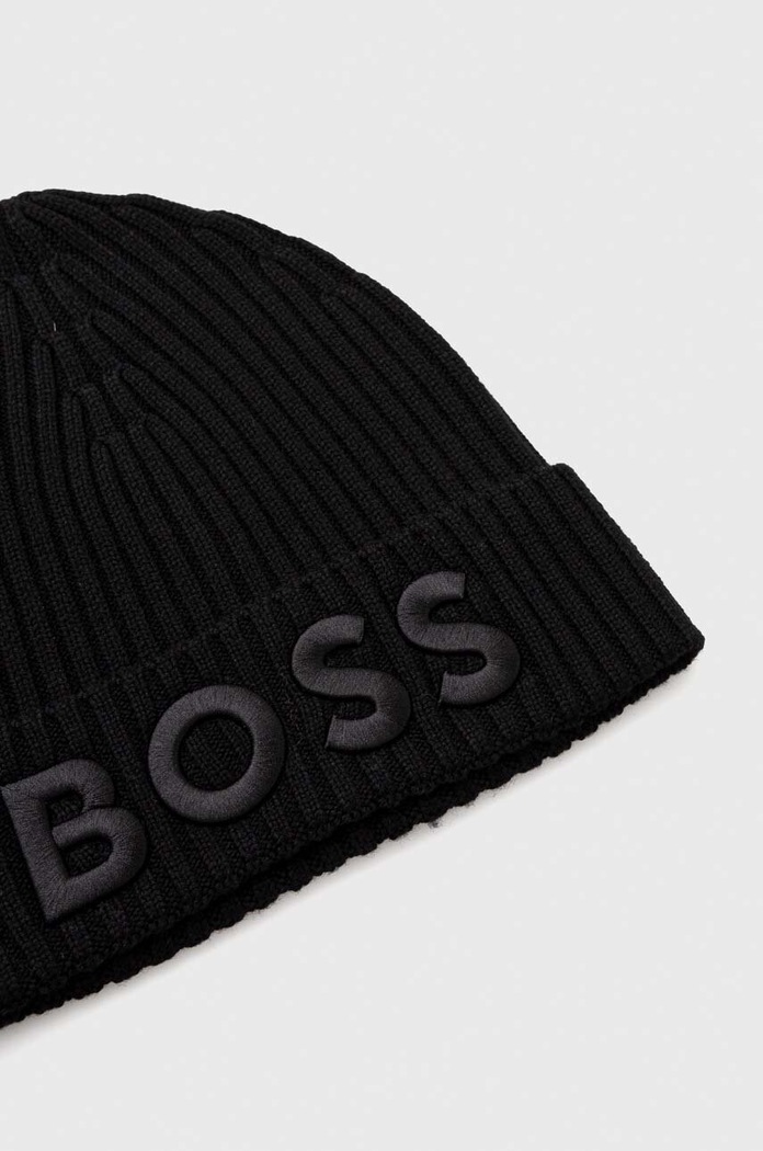 Αξεσουάρ Μάλλινο σκουφί BOSS Gelio-C_Sz40 50497815 μαύρο