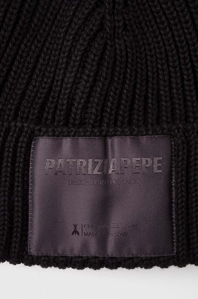 Akcesoria Patrizia Pepe czapka wełniana 2F0048.K070 czarny