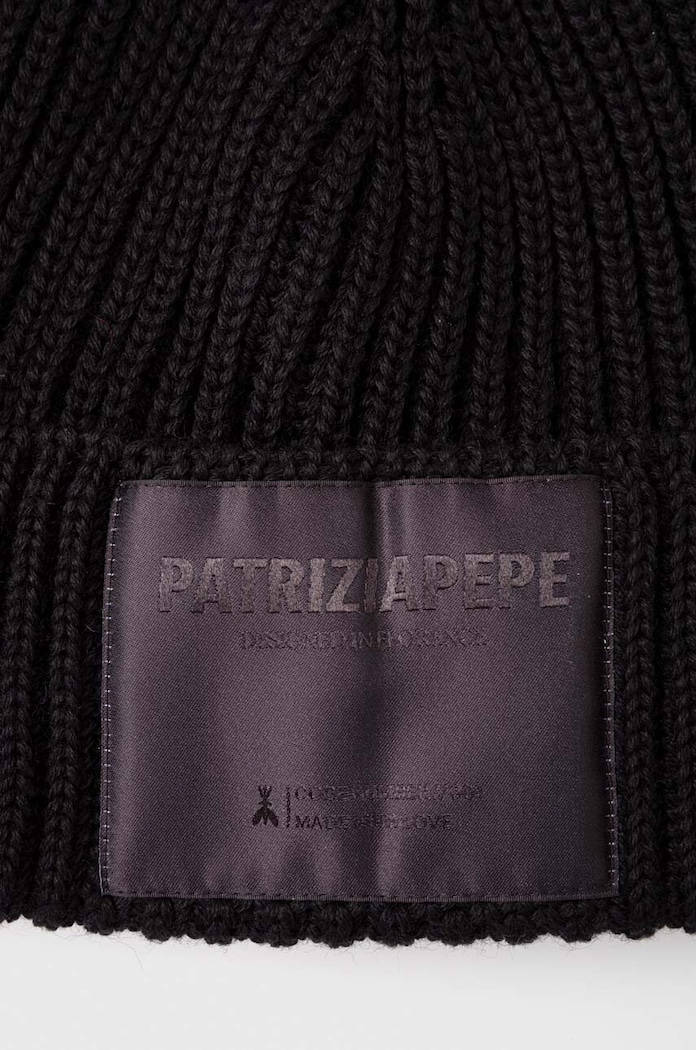Akcesoria Patrizia Pepe czapka wełniana 2F0048.K070 czarny