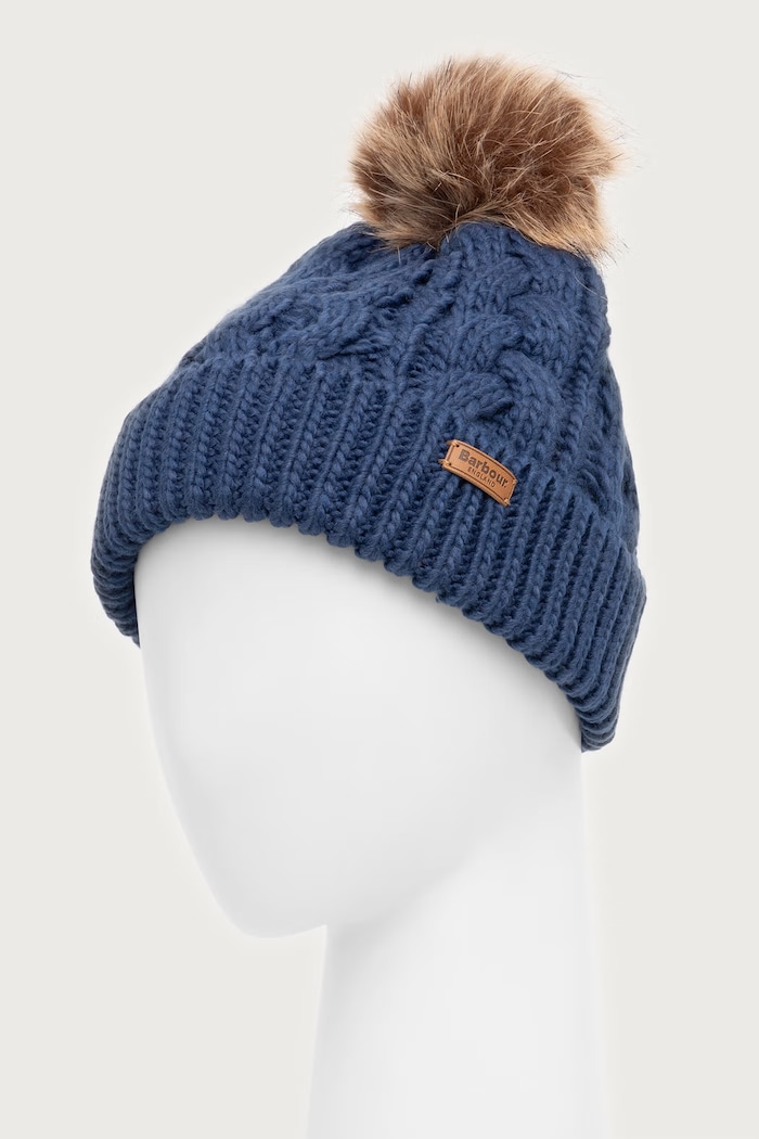 Barbour Czapka z pomponem damska LHA0386 granatowy AA00