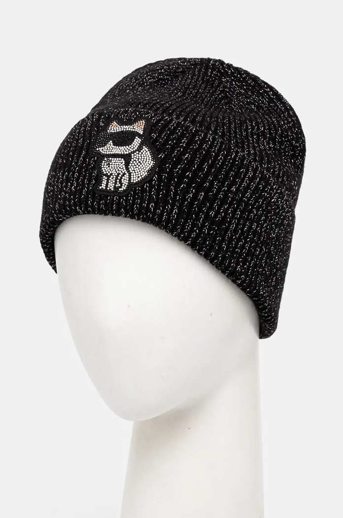Vlněná čepice Karl Lagerfeld 236W3407 černá AW24