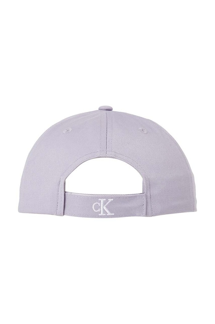 Παιδικό βαμβακερό καπέλο μπέιζμπολ Calvin Klein Jeans IU0IU00441.G.9BYX μωβ AW23