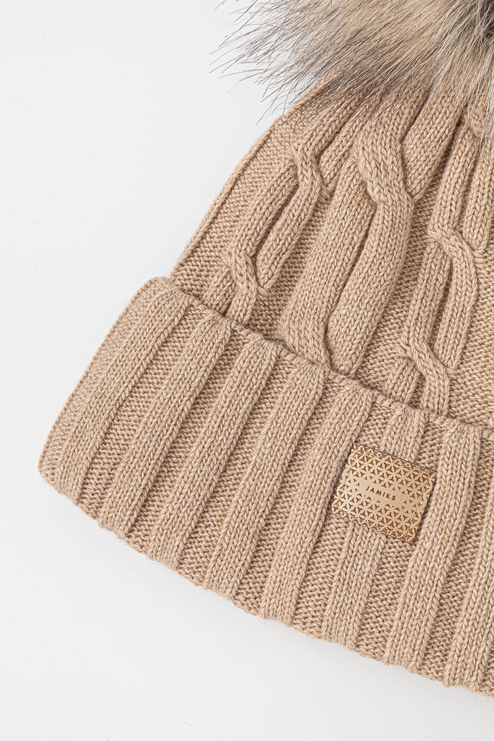 Detská čiapka Jamiks KIRSTEN KIRSTEN.II.Nak.JZG276.G béžová AW23
