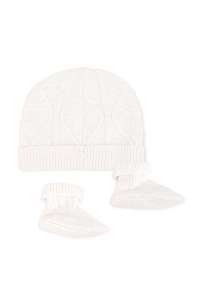 Kapa i papuče za bebe Michael Kors tanka bijela R98130