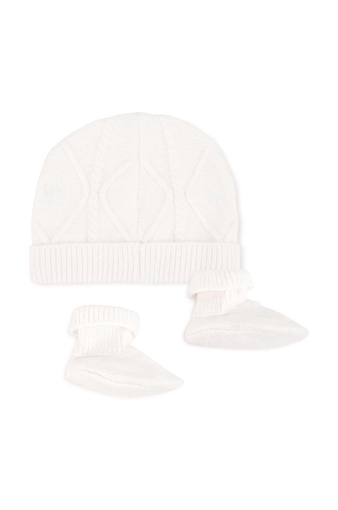 Kapa i papuče za bebe Michael Kors tanka bijela R98130
