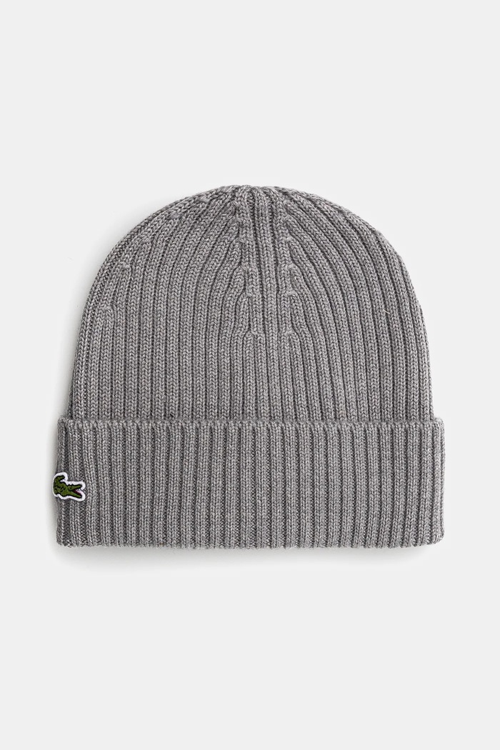 Lacoste czapka wełniana dziecięca wełna szary RB2569
