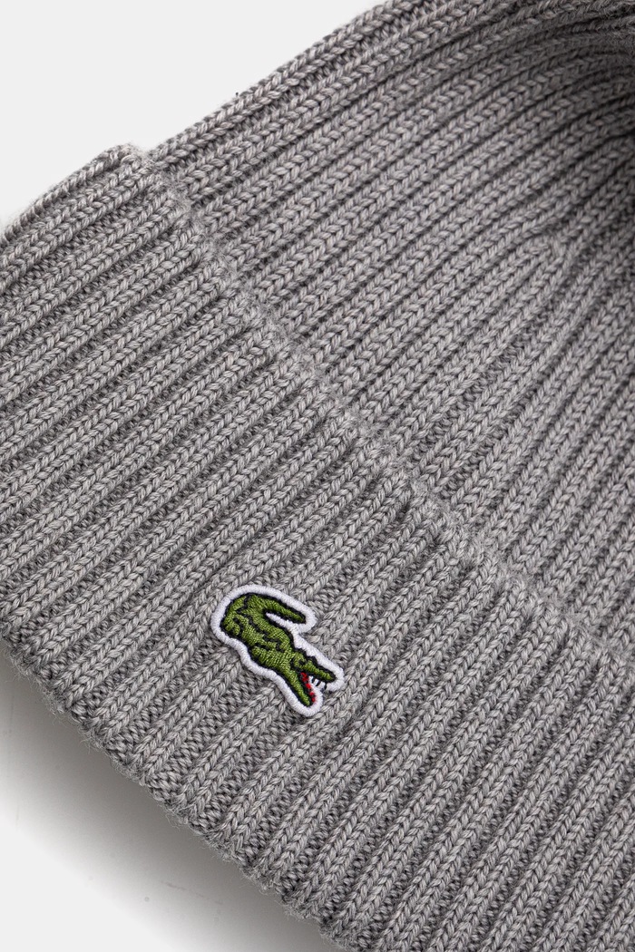 Lacoste czapka wełniana dziecięca RB2569 szary AW24