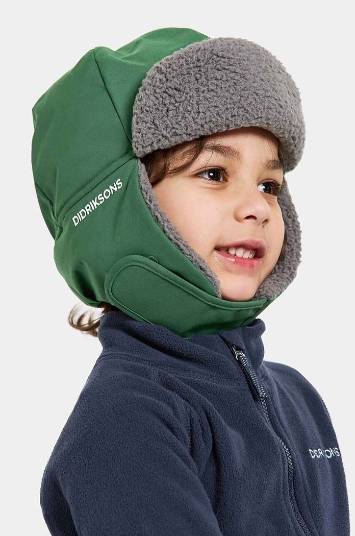 Didriksons czapka dziecięca BIGGLES CAP zielony 505028