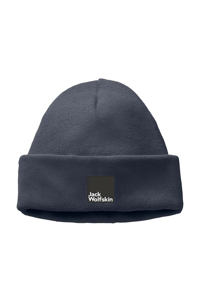 Dječja kapa Jack Wolfskin SPIRIT FLEECE BEANIE natpis mornarsko plava 1911011