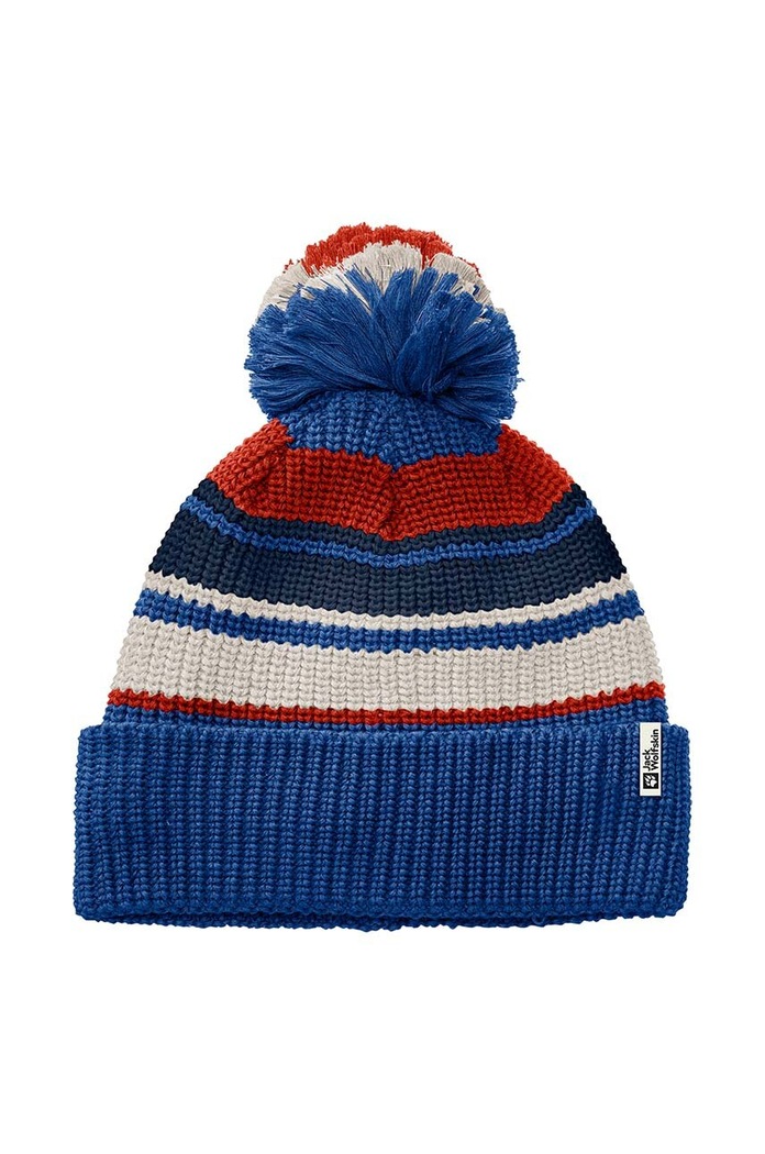 Jack Wolfskin caciula copii POMPOM BEANIE cu modele albastru 1911081