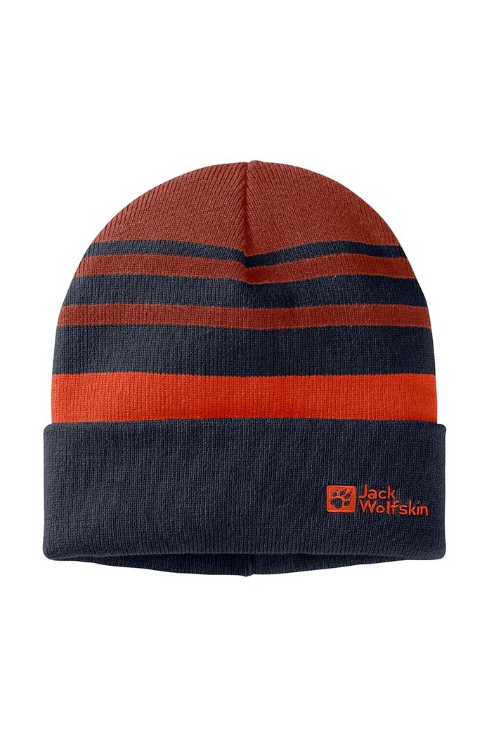 Dětská čepice Jack Wolfskin STRIP NIT středně silná námořnická modř 1910402