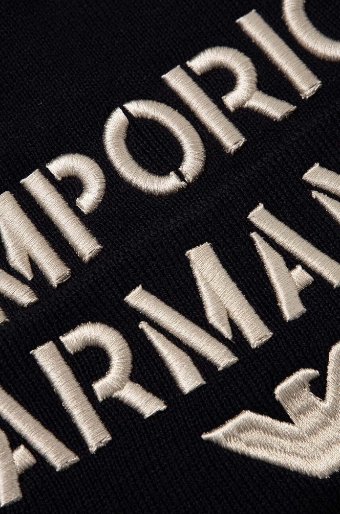 Dječaci Dječja kapa s dodatkom vune Emporio Armani 404688.3F570 mornarsko plava