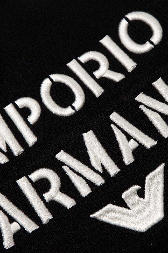 Chlapec Detská čiapka s prímesou vlny Emporio Armani 404688.3F570 čierna