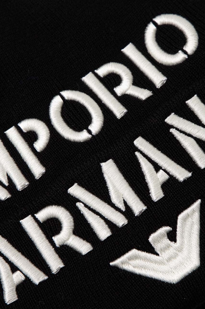 Chlapec Detská čiapka s prímesou vlny Emporio Armani 404688.3F570 čierna