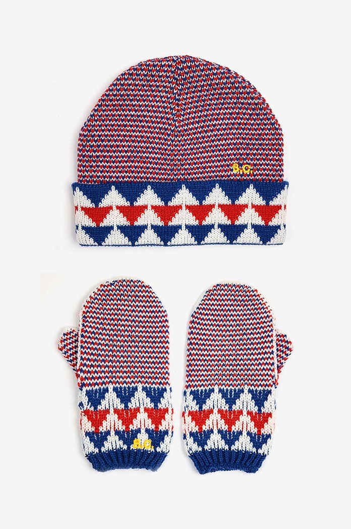Dječja kapa i rukavice Bobo Choses 223FH002 bordo AW23