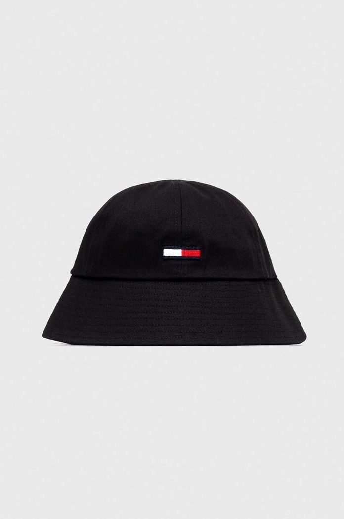 Tommy Jeans Bavlnený klobúk Tommy Jeans čierna AM0AM11512