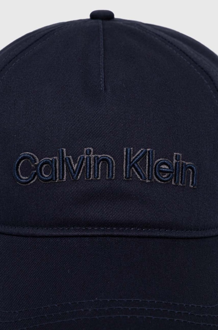 Αξεσουάρ Βαμβακερό καπέλο του μπέιζμπολ Calvin Klein K50K510656 σκούρο μπλε