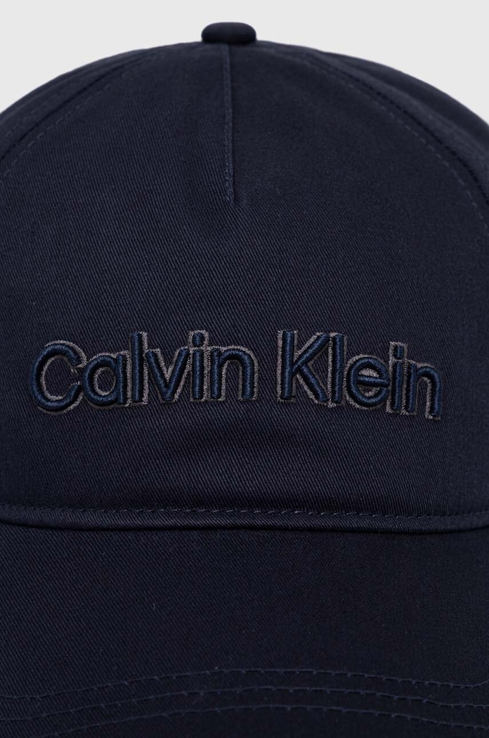 Αξεσουάρ Βαμβακερό καπέλο του μπέιζμπολ Calvin Klein K50K510656 σκούρο μπλε
